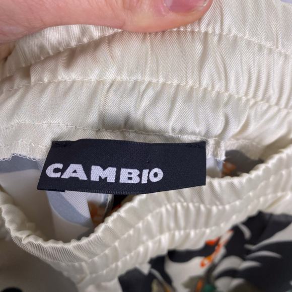 Cambio Tropical Print Satin Pull On Pants Large - Picture 3 of 4